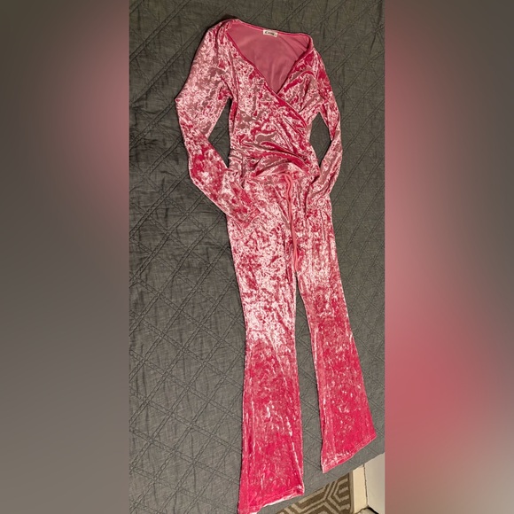 Ceceve Pink Velvet Lounge Set - Size S - Picture 2 of 6